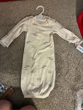 Carter's Cream Baby Sleep Gowns- Long Sleeve
